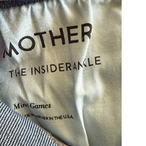 NWT MOTHER The Insider High Rise Ankle Jeans Mind Games (Dark Denim) Size 23 - Picture 8 of 9